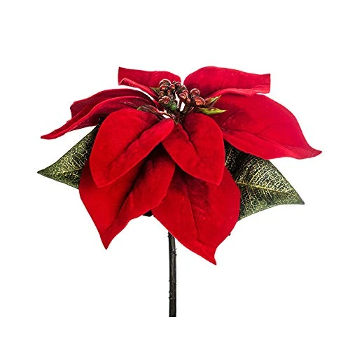 EUROCINSA REF.71170C20 CHRISTMAS PONSETIA RED TERCIOHAIR PONSETIA, Box of 12, Plastic, 28 cm