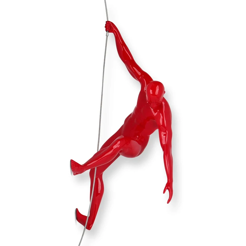 World Art Resin Sculpture 'Climber 2', Multi-Coloured, H31 x L16 x S15 cm