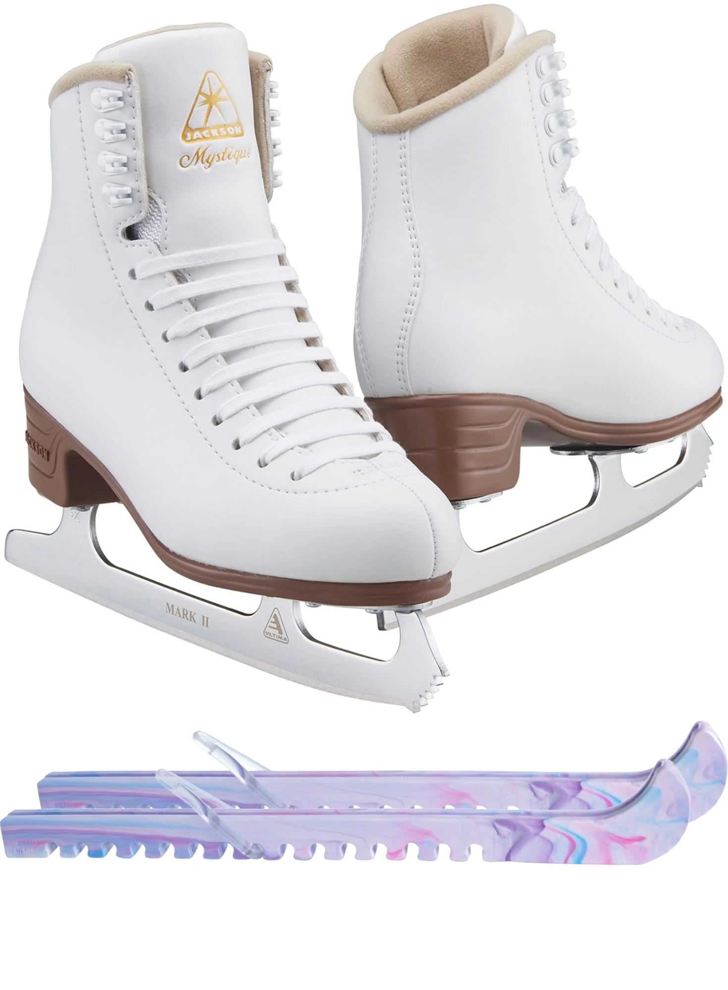 Jackson Ultima Figure Ice Skates Mystique JS1491 / Medium to Wide/Kids 11 Bundle with Guardog Skate Guards