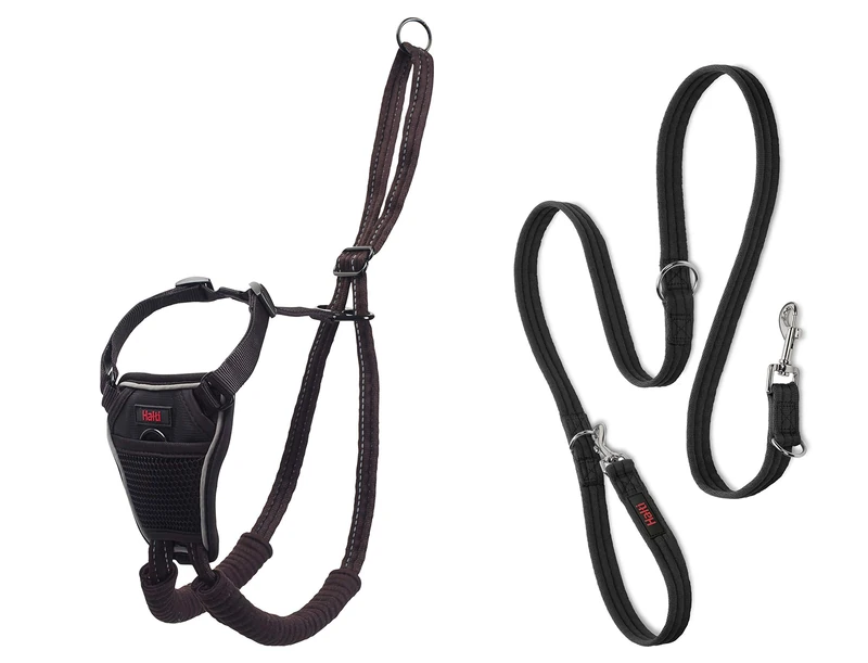 Halti No Pull Harness and Training Leash Pack - Large, Black