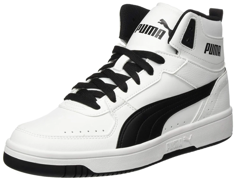 Puma Unisex Rebound Joy Sneaker, White Black, 3.5 UK