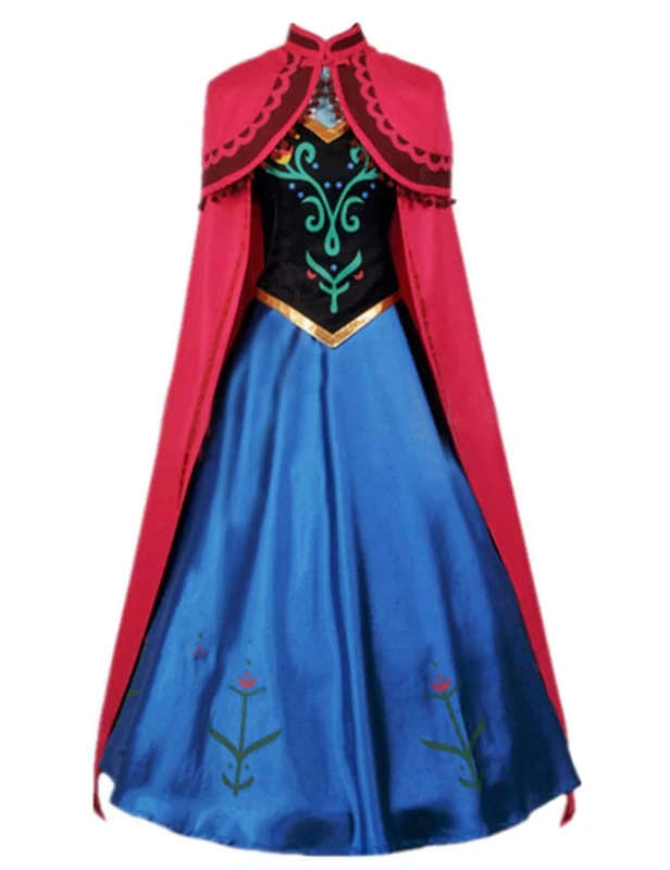 Ainiel Women Princess Role Play Outfits Halloween Costume - Blue - XXXL