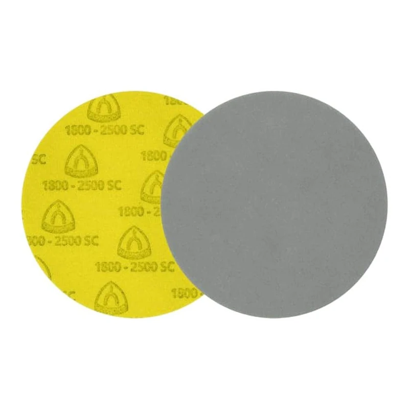 Klingspor 342293 FD 500 Sanding Disc with Foam for Paint, Varnish, Spatula without Hole, 1500 Grit, 150 mm Diameter, Pack of 10
