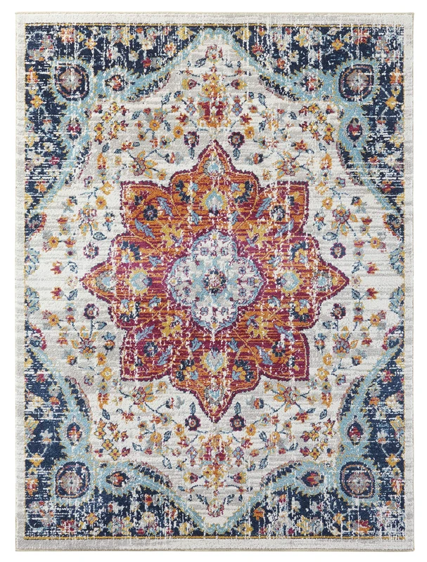 Nouristan Oriental Design Bara Short Pile Rug 160 x 230 cm Multicoloured - Image 1