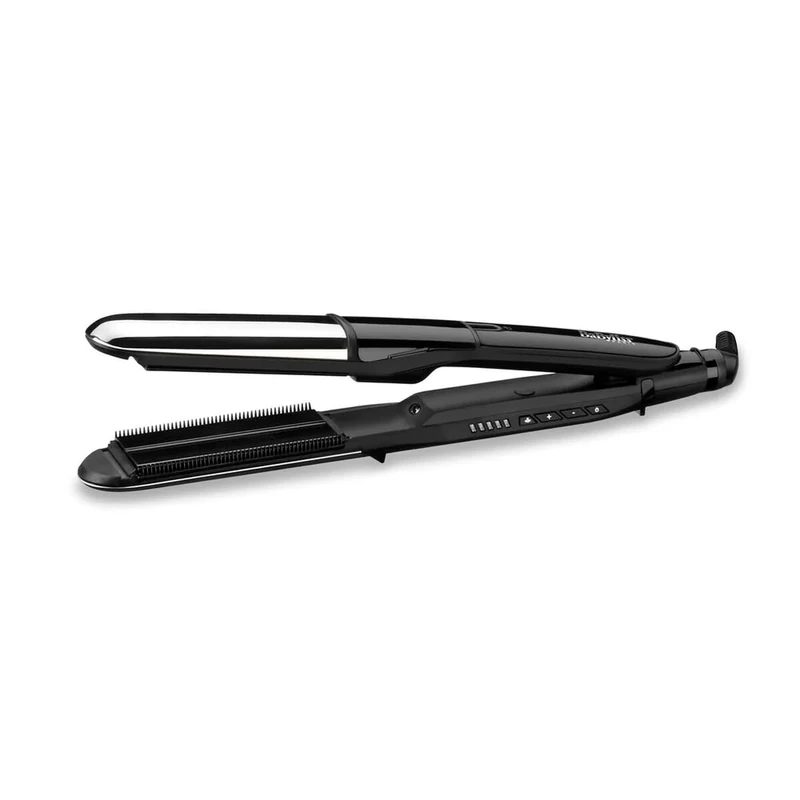 BaByliss Steam Shine Styler, 2-in-1 Steamer Straightener for Effortless Straightening or Light Curls, ST496E
