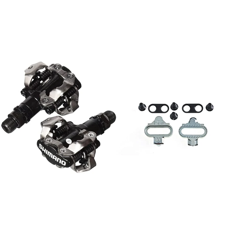 SHIMANO PDM520 Clipless SPD Bicycle Cycling Pedals BLACK With Cleats & SH56 MTB SPD cleats multi-release
