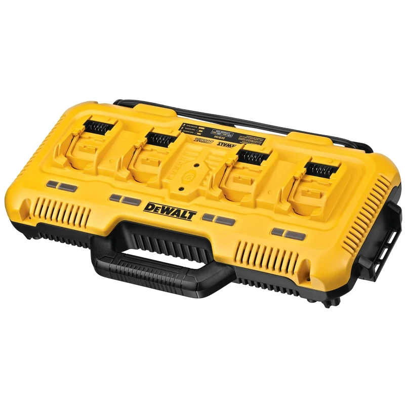 DEWALT DCB104-QW - Cargador rápido 4 Puertos XR FLEXVOLT: 54V - 18V - 12V carril Li-Ion (4x8 0A)
