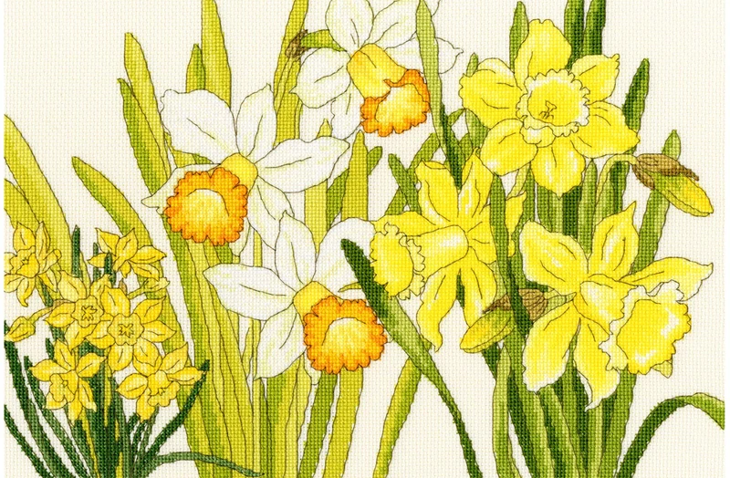 Bothy Threads Daffodils Counted Cross Stitch Kit