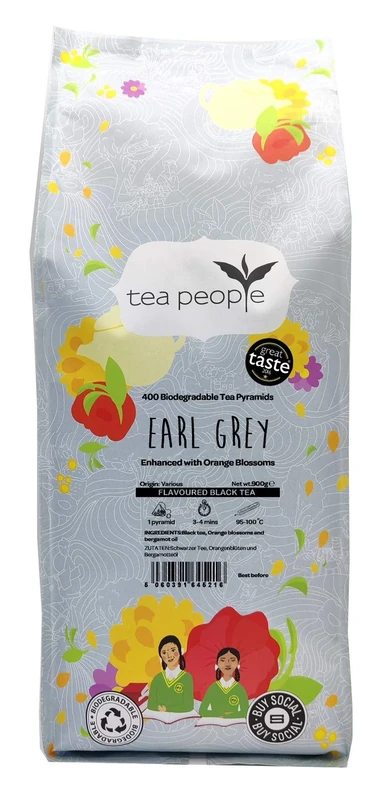 Tea People Earl Grey, 400 Tea Pyramids in Large Catering Pack