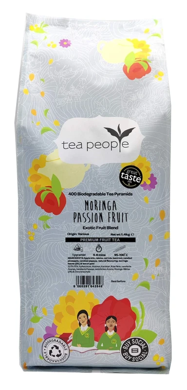 Tea People Moringa Passion Fruit, 400 Tea Pyramids in Large Catering Pack