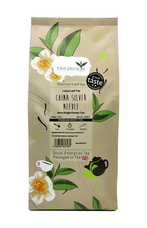 Tea People China Silver Needle, 250 g Loose Leaf Tea in Small Catering Pack, CSN-250g