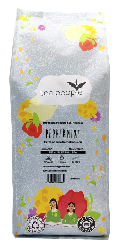 Tea People Peppermint Tea, 400 Tea Pyramids in Large Catering Pack