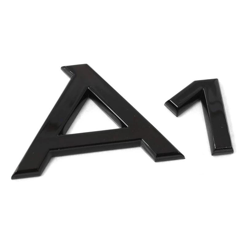 Audi 82A071803 Lettering A1 Logo Black Tuning Exclusive Black Edition Emblem Self-Adhesive
