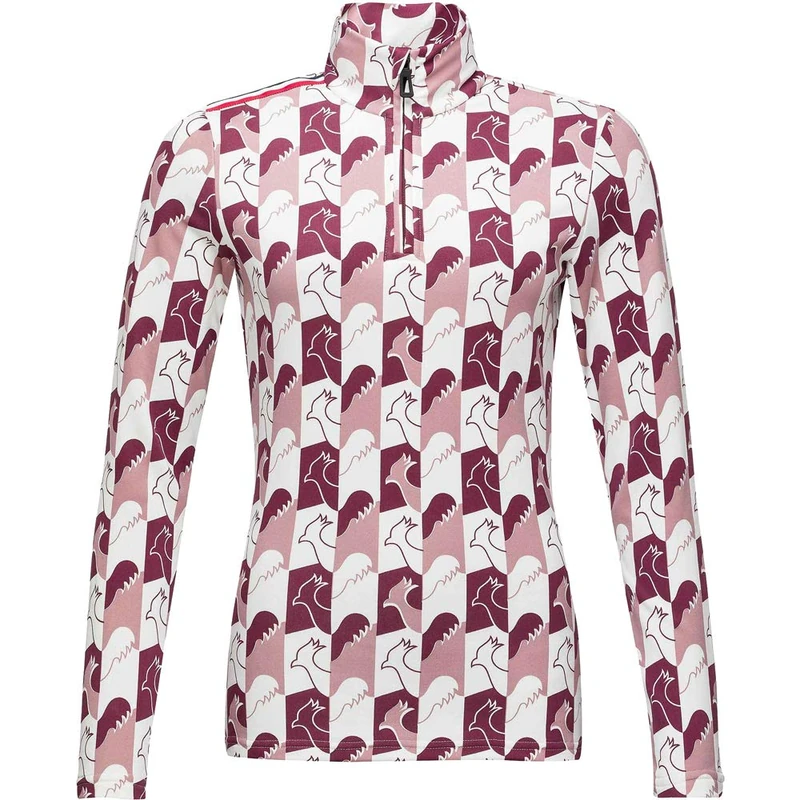 Rossignol Palmares 1/2 Zip Medium Layer, Women, womens, RLIWL06, Bordeaux, XL