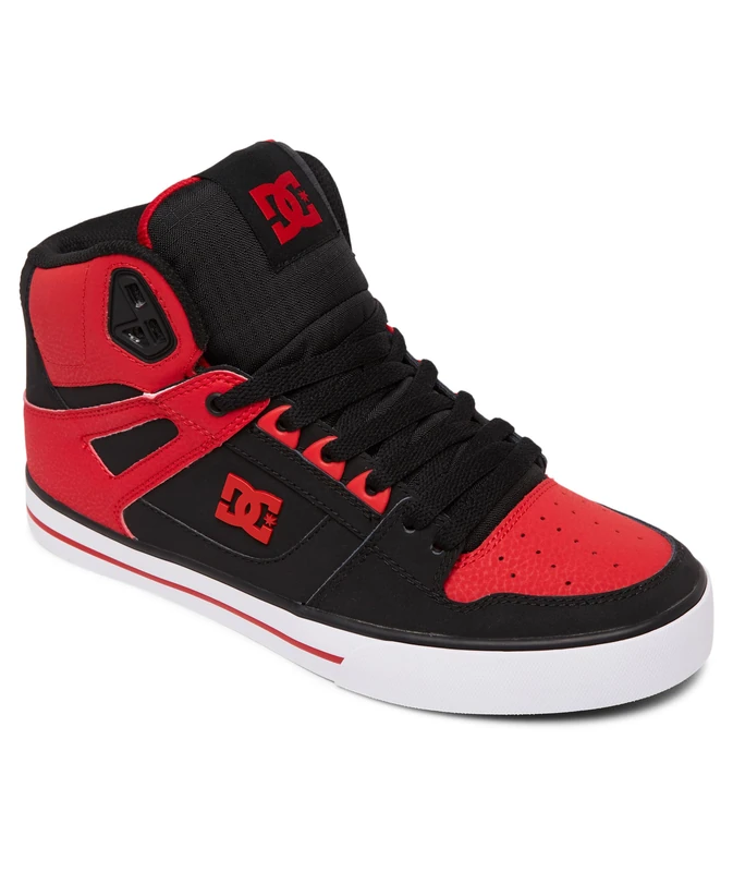 DC Men's Pure High Top Wc Skate Shoes Casual Sneakers, Fiery Red/White/Black, 6.5 UK