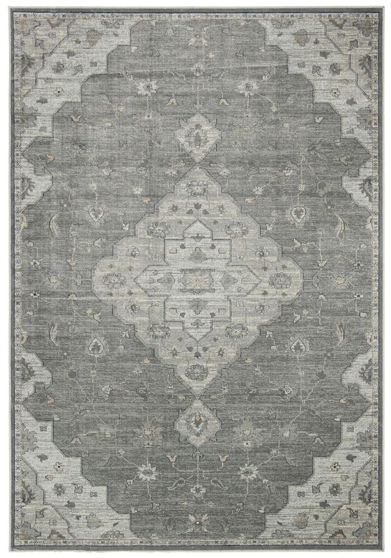 SAFAVIEH Traditional Rug for Living Room, Dining Room, Bedroom - Vintage Collection, Short Pile, in Grey and Neutral, 201 X 279 cm