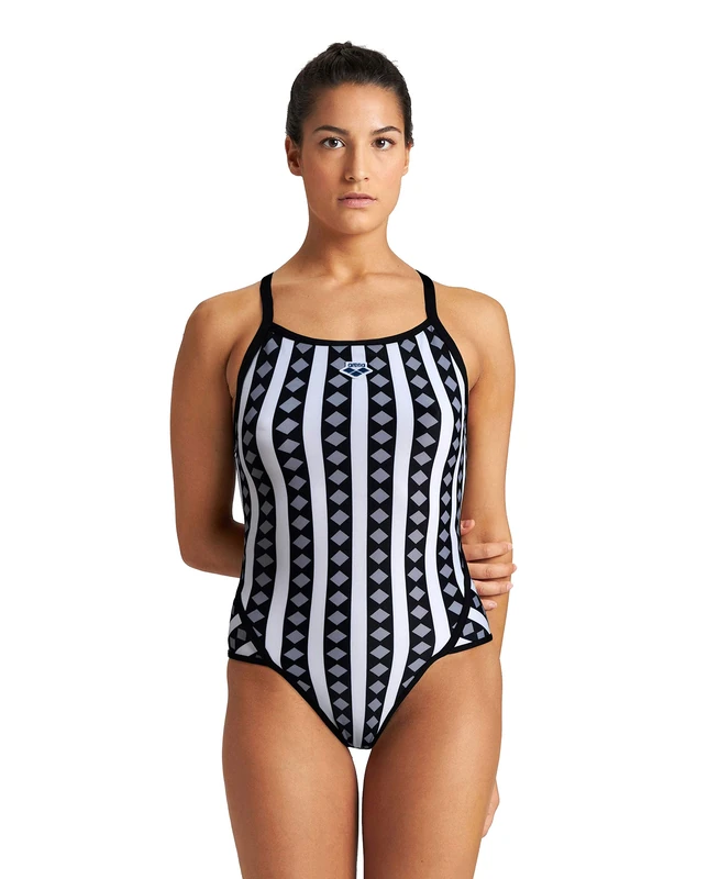 Arena Women's Standard Mark Spitz Exclusive Super Fly Back One Piece Swimsuit, Allover Black, 30