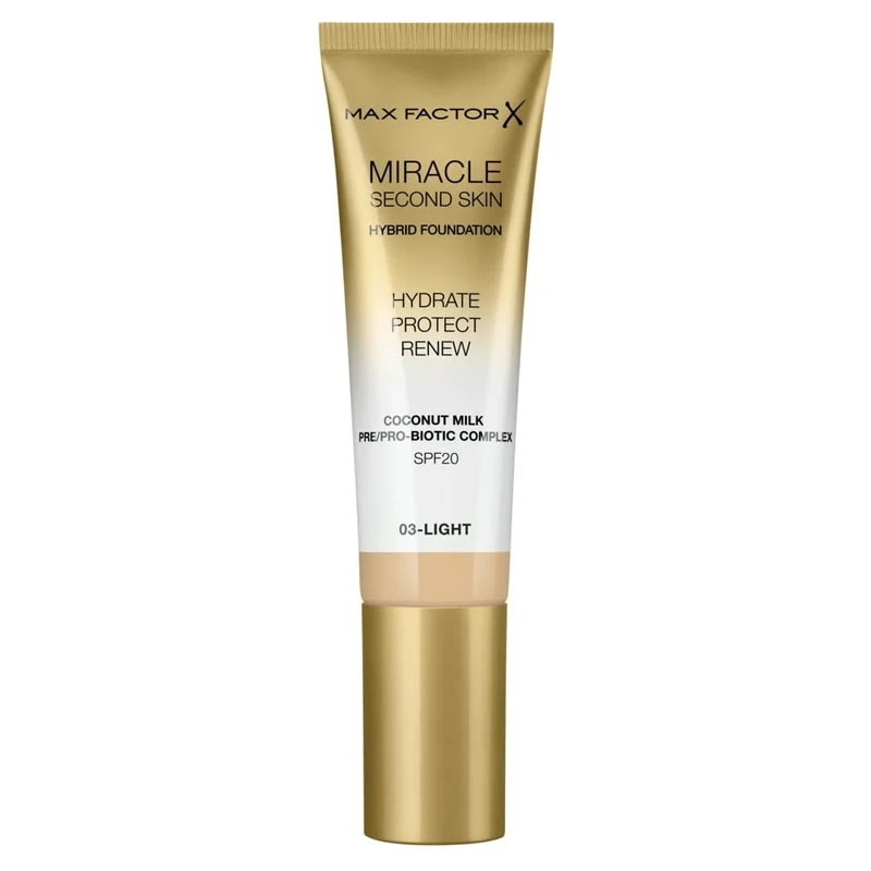 Max Factor Miracle Touch Second Skin, Light, 30 ml