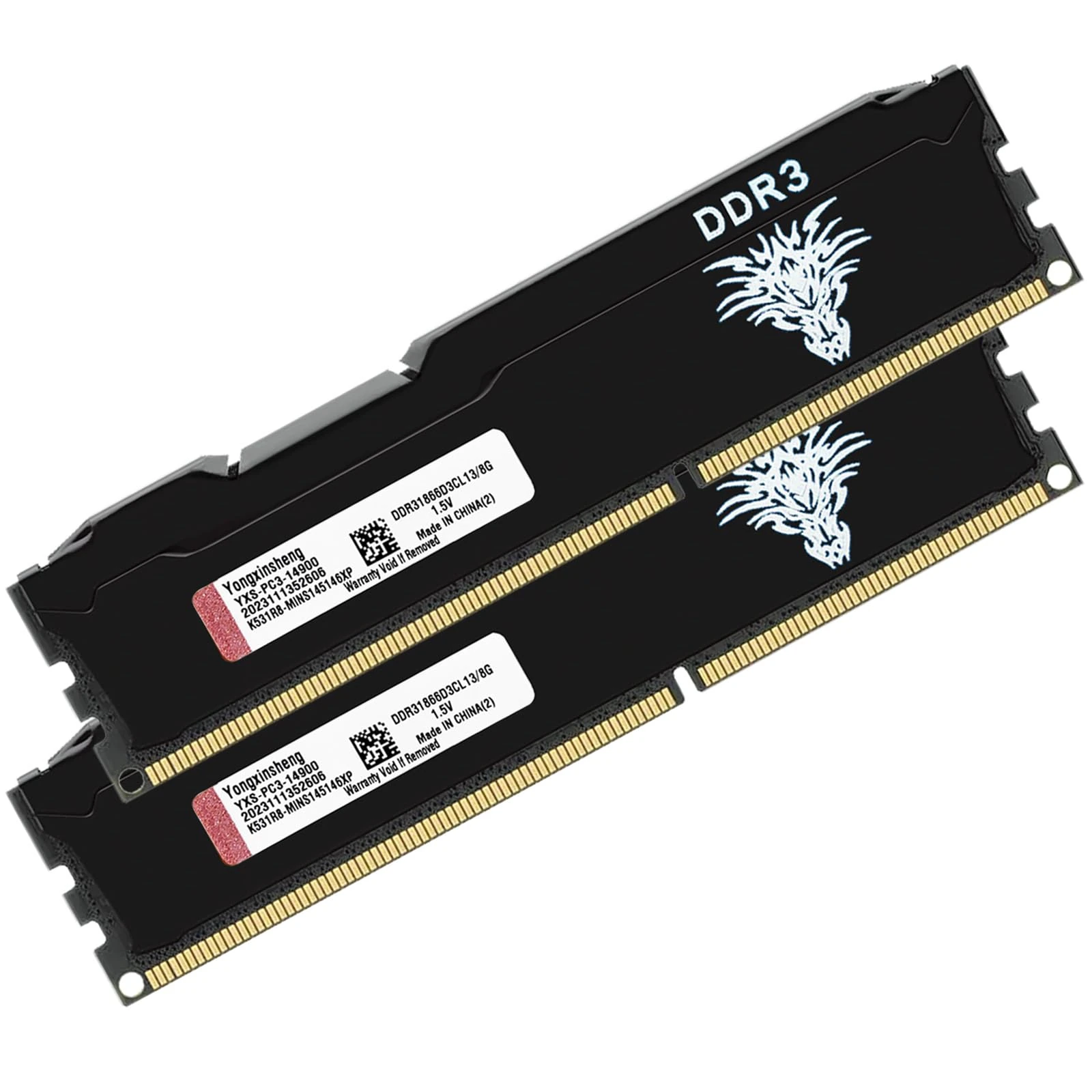 DDR3 16GB Kit (8GBx2) Desktop RAM 1866MHz PC3-14900 UDIMM Non-ECC Unbuffered 1.5V 2Rx8 Dual Rank 240 Pin CL13 PC Computer Memory Upgrade Module (Black)