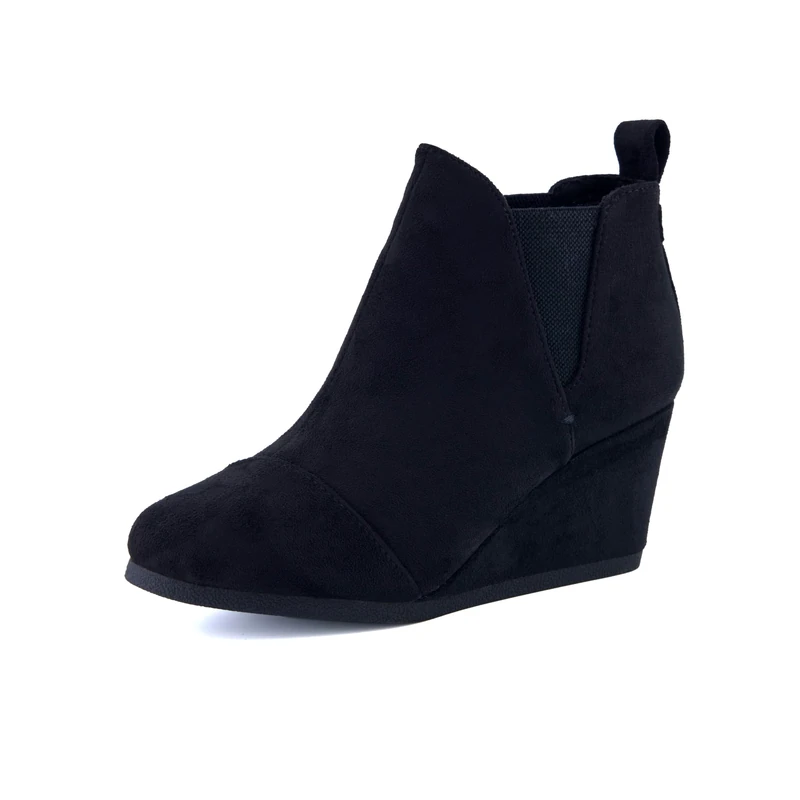 Dunes Women's Zoey Wedge Bootie +Wide Width Available, Black, 7 UK - Image 1
