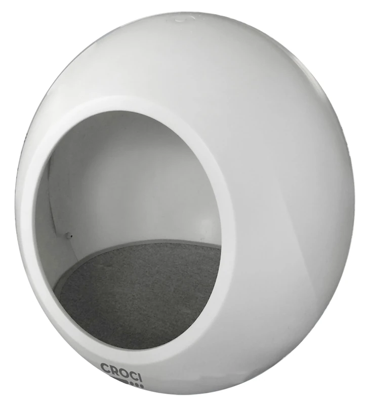 Croci Domus - Indoor Cat House 43 X 45.5 Cm - Closed, Automatic, Intelligent And Calming Cat House Thanks To The Bed With Adjustable Temperature And 5 Integrated Relaxing Sounds