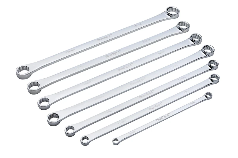 Blue Spot Tools 04305 7pce Extra Long Ring Spanner Set (8-24mm)