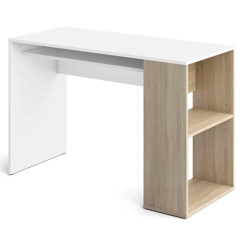 Symbiosis Yale Desk White and Natural Oak 113.9x50x75.5 cm