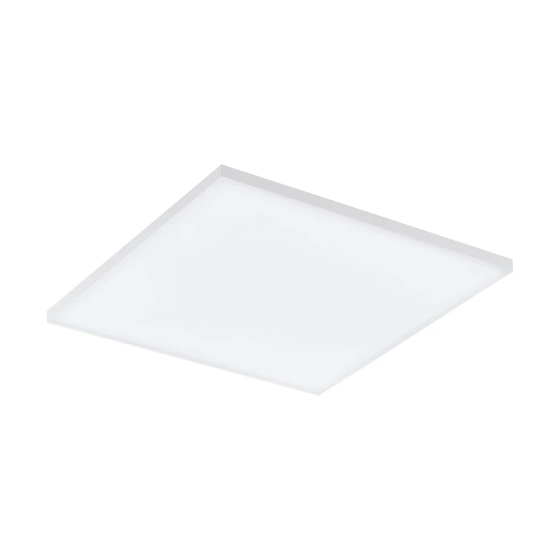 Eglo LED Ceiling Light Panel Turcona, Flush Mount Ceiling lamp Made of White Metal and Plastic, Frameless Kitchen Lighting, Warm White, 18 x 18