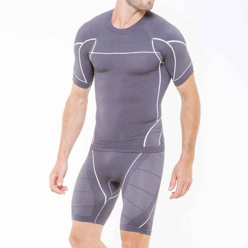 Sveltek Cellutex Men's T-Shirt and Shorts, mens, L037, gray, FR : Taille Unique (Taille Fabricant : L/XL)