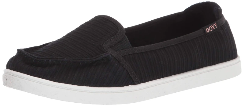 Roxy Women's Minnow Slip on Sneaker, New Black, 4.5 UK