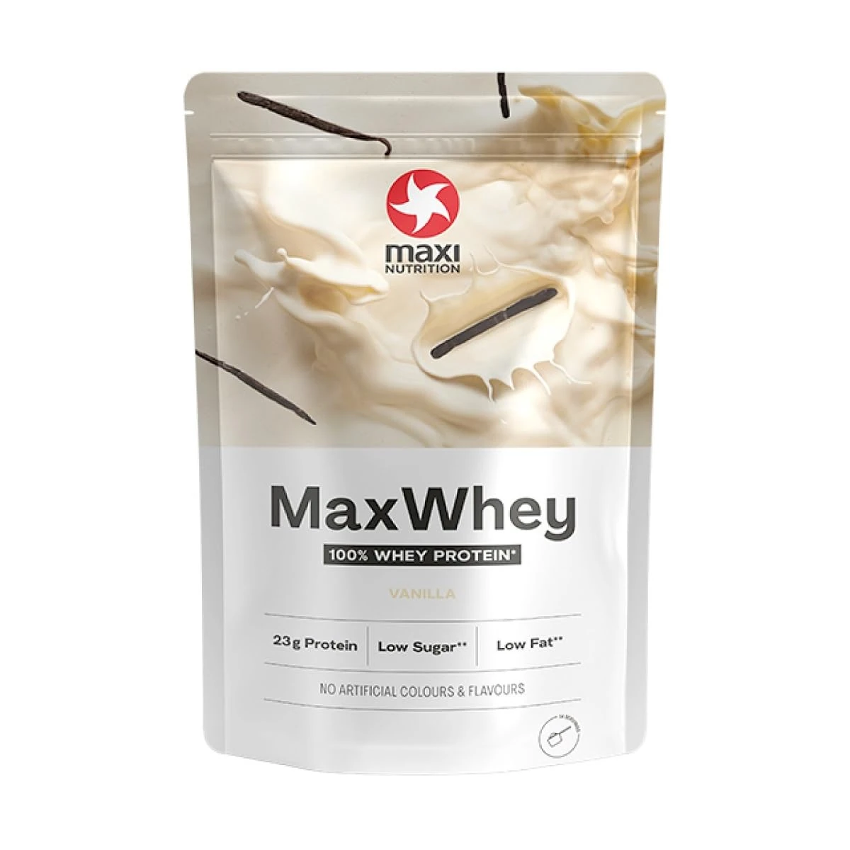 MaxiNutrition - MaxWhey - Whey Protein Powder Vanilla - Low-Fat - Low Sugar - Gluten & Soy-Free - Vegetarian - 420g - 113 kcal per Serving - 14 Servings