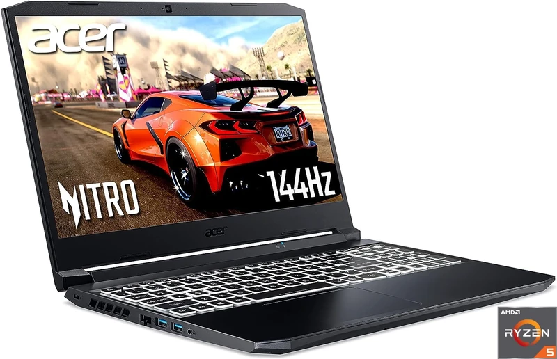 acer Nitro 5 AN515-45 15.6 inch Gaming Laptop - (AMD Ryzen 5 5600H, 16GB, 512GB SSD, NVIDIA GeForce RTX 3060, Full HD 144Hz, Windows 11, Black - 3 Year Warranty)