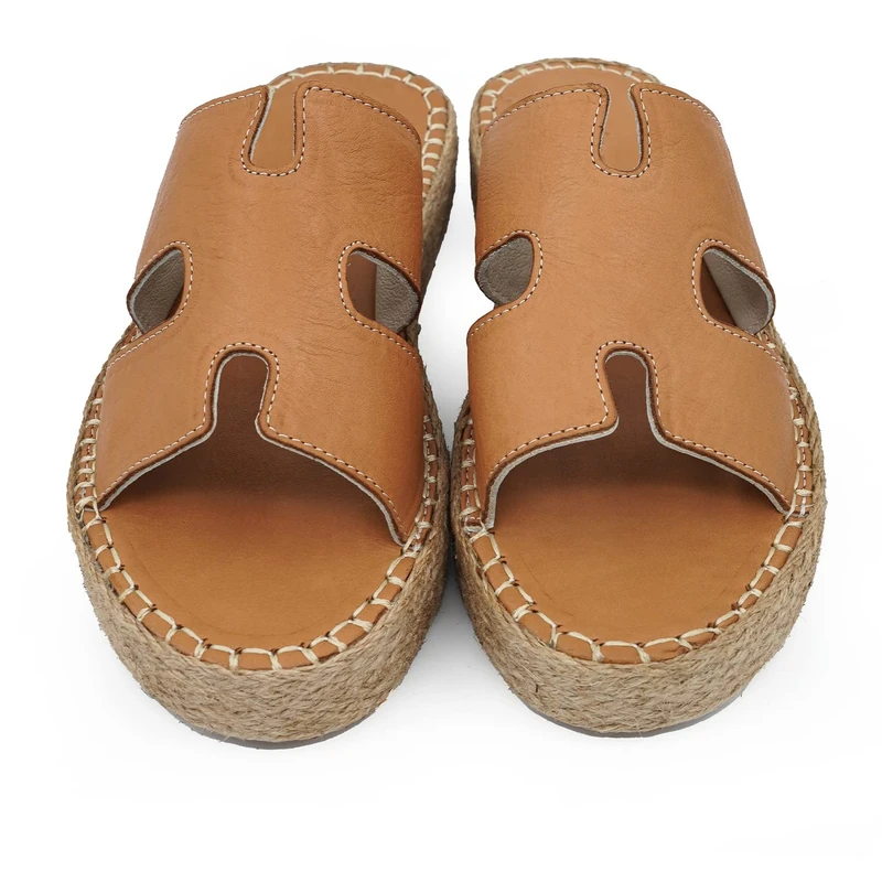Bonateks Women's Frrbtrlk100267 Wedge Sandal, Brown, 4 UK - Image 1