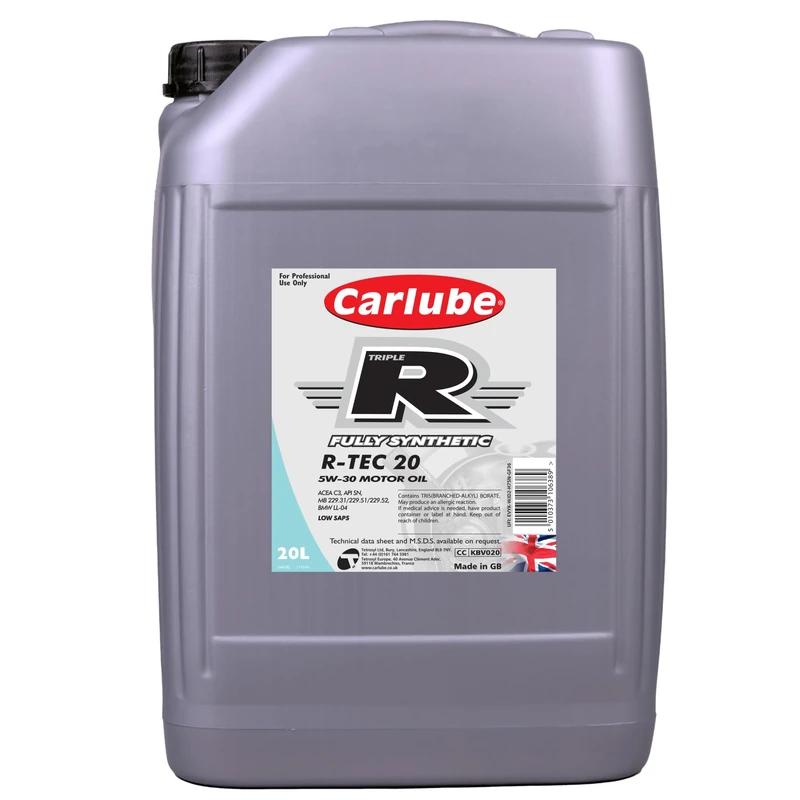 Carlube Triple R 5W-30 ACEA C2/C3, API SP Fully Synthetic Engine Oil R-TEC 20 20L