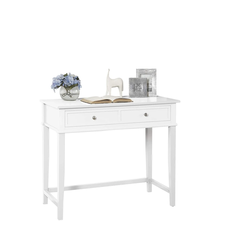 Ameriwood Home Franklin Desk, MDF, White, (H) 77 x (W) 91 x (D) 46 cm - Image 1