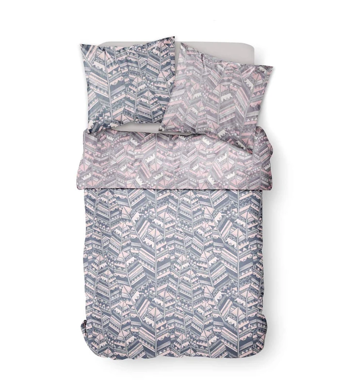 TODAY Tribal Feather HC3 Duvet Cover 220 x 240 cm + 2 Pillowcases 100% Crazy Polyester (82 GSM), 220/240