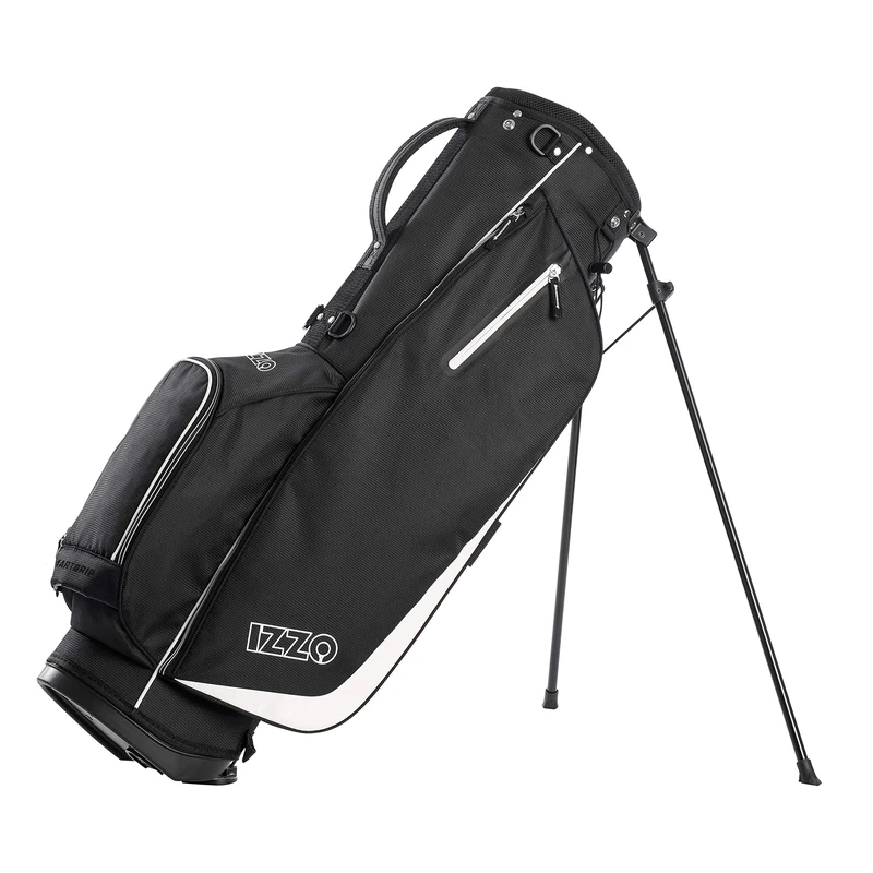 IZZO Ultra Lite Stand Bag, Black,Black/White 3.2 pounds