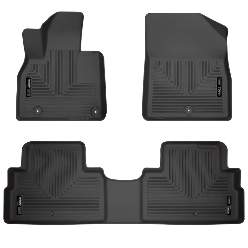 Husky Liners Weatherbeater Floor Mats | Fits 2020-2025 Kia Telluride | Front & 2nd Row, 3-pc Black - 95691