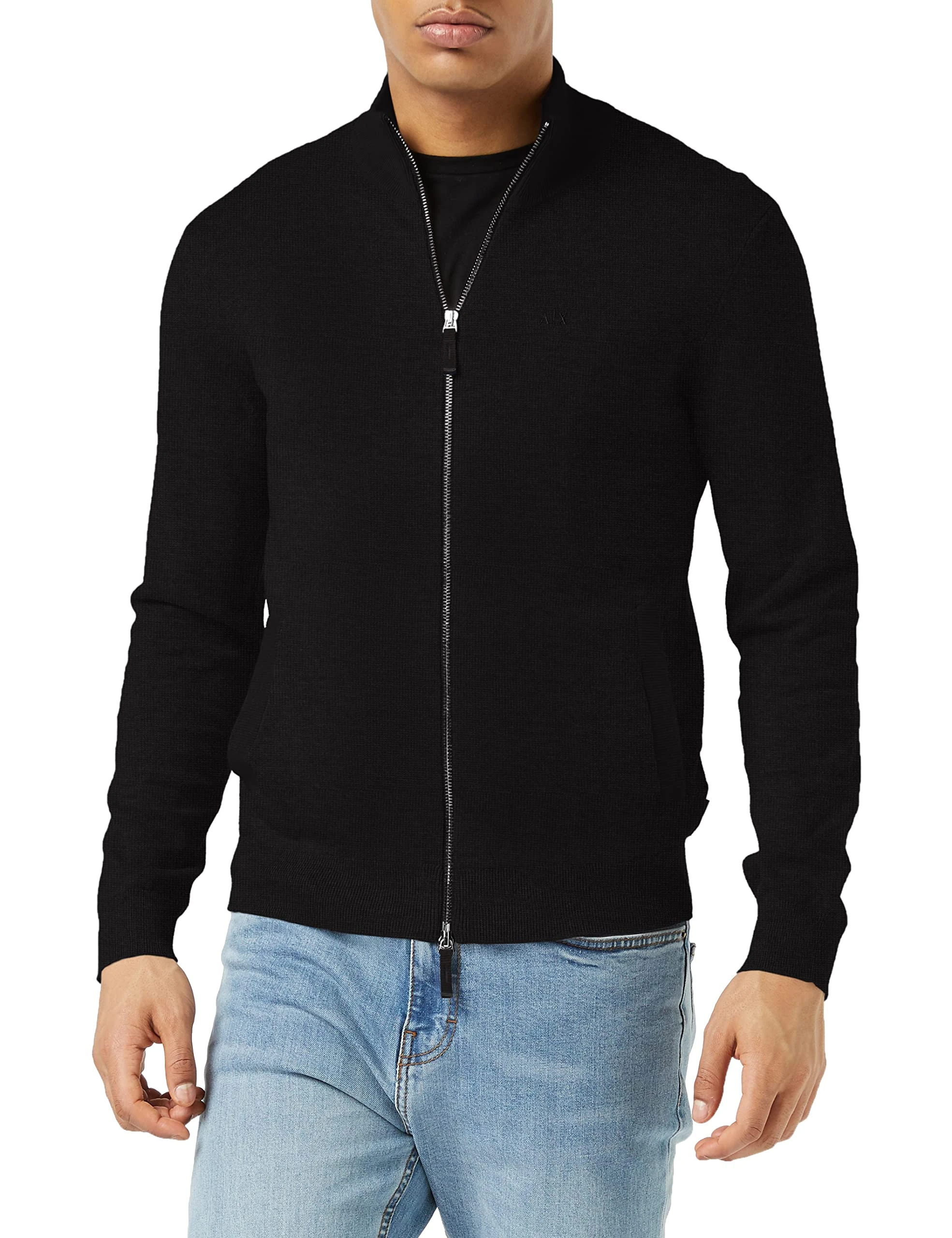 Armani Exchange Men's Pullover Sweater, Black, M