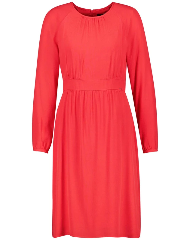 TAIFUN Women's 580023-11023 Casual Dress, Lava Red, 36 - Image 1