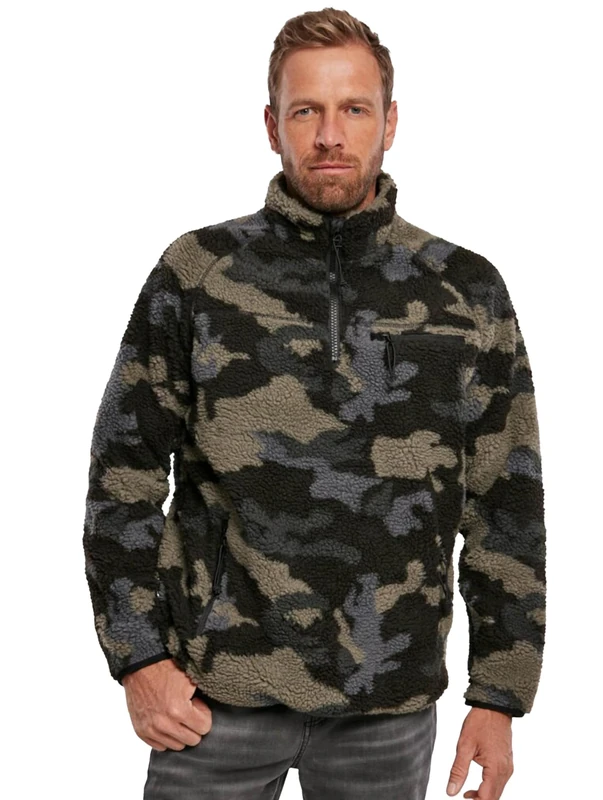 Brandit Teddyfleece Troyer, color: darkcamo, size: XL