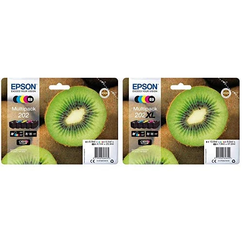 Epson EP64643 202 Claria Premium Ink T02E74010, Five Colours, Multipack with Inkjet Catridge