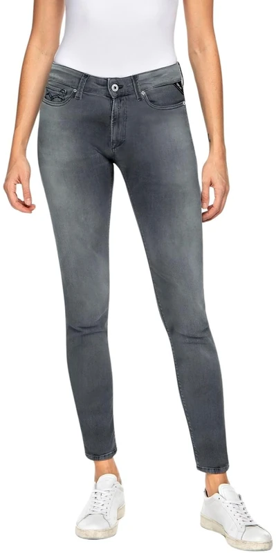 Replay women's jeans with power stretch, gray (Dark Gray 096), 28W / 28L