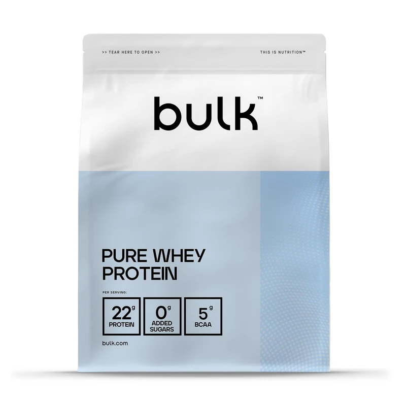 Bulk Pure Whey Protein Powder | Salted Caramel | 22g Protein and 5g BCAAs per Scoop | Whey Concentrate Shake | Low Sugar | Supports Muscle Growth and Repair | Smooth Mixing | Vegetarian | 500g - Image 1