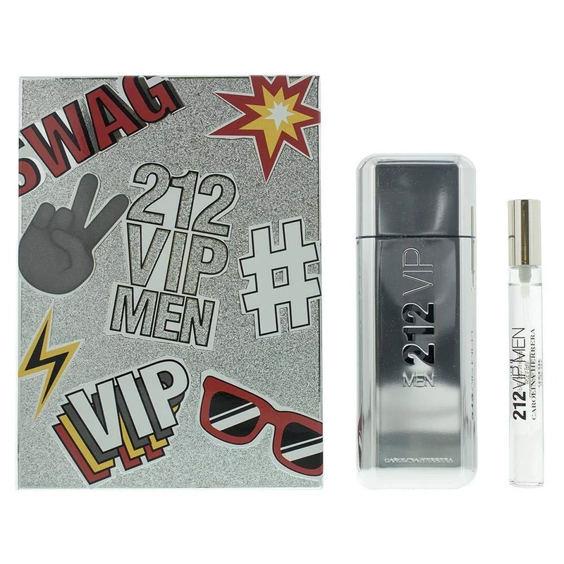 Carolina Herrera 212 Vip Men For Men 2 Pc Gift Set 3.4Oz Edt Spray, 0.33Oz Edt Spray