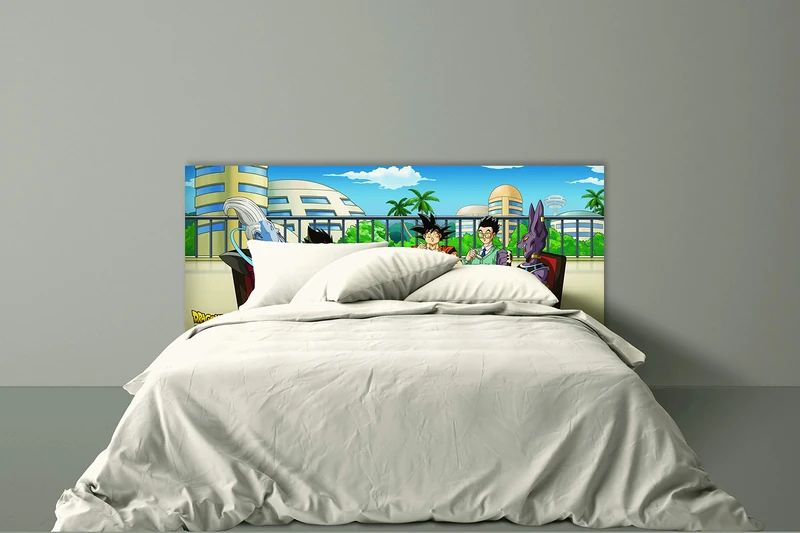 Oedim 115 x 60 cm Headboard Bed PVC Dragon Ball Super Character Food, Colours