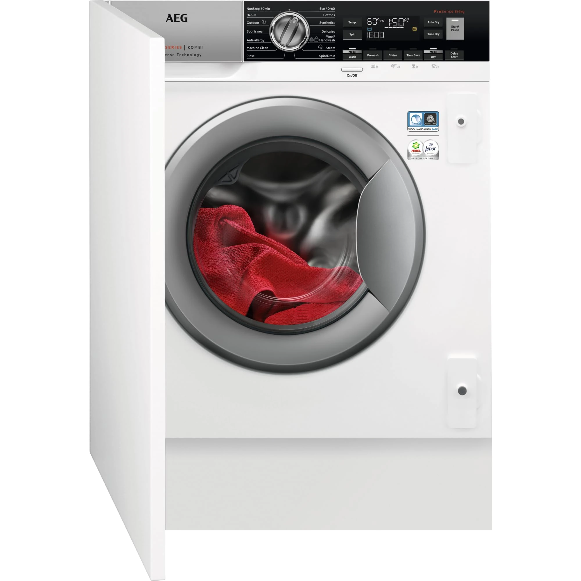 L7WC8632BI 7000 series 1600rpm Integrated Washer Dryer 8kg/4kg Load White