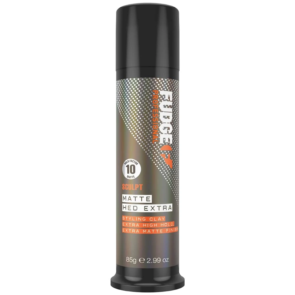 Fudge Professional Matte Hed Extra, Extreme Hold Texturizing Hair Wax, Matte Finish, Infused With Kaolin Clay, 85 g