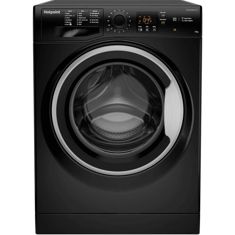 Hotpoint NSWM1043CBS 10kg 1400rpm Freestanding Washing Machine - Black