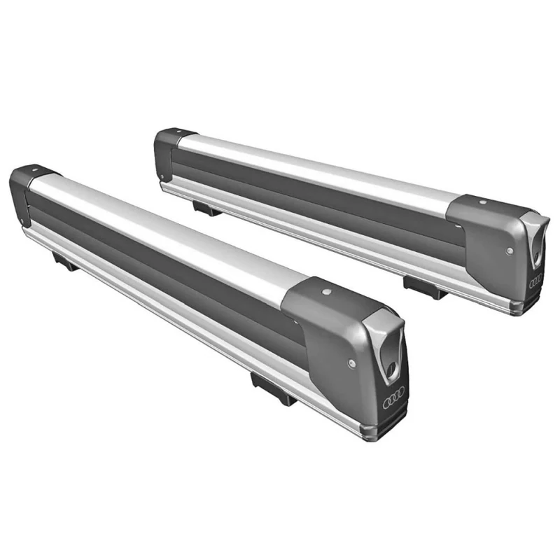 Audi 4M8071129 Ski Holder Snowboard Holder with Pull-Out Function Only for Base Bars with T-Nut Profile Silver